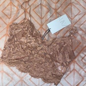 Blush Pink Lace Crop Top